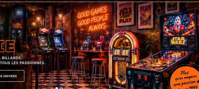 Flippers, arcade et ambiance salle de jeux de l’univers LE STAR