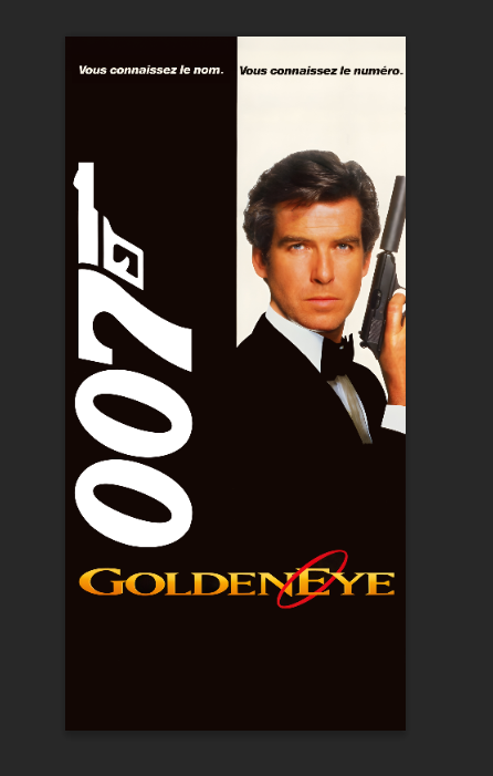 Tapis de protection vitre flipper Goldeneye - Dimensions : 52cm x 106cm