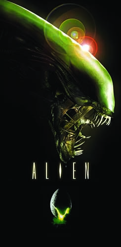 Tapis de protection vitre flipper  Alien - Dimensions :106cm x 52cm
