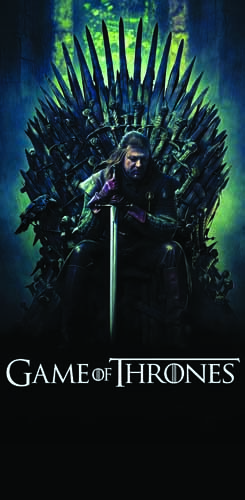 Tapis de protection vitre flipper  Game Of Thrones - Dimensions :106cm x 52cm