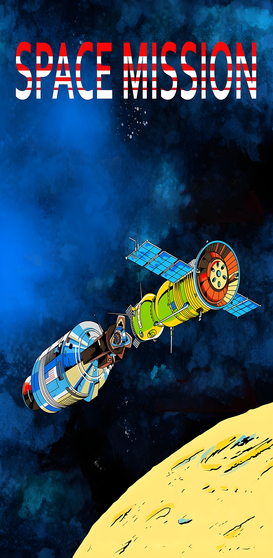 Tapis de protection vitre flipper  Space Mission - Dimensions :106cm x 52cm