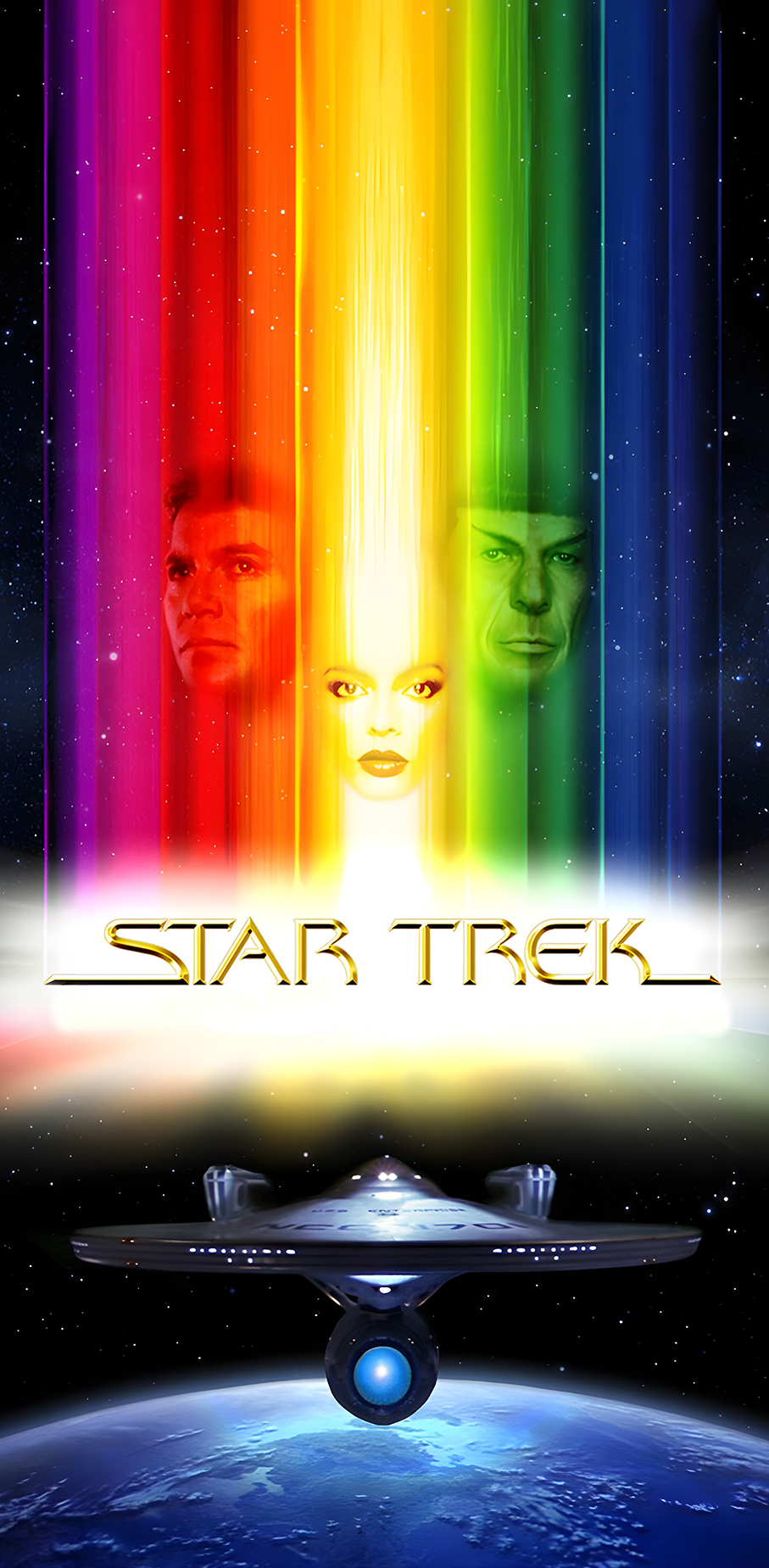 Tapis de protection vitre flipper  Star Trek 25th - Dimensions :106cm x 52cm