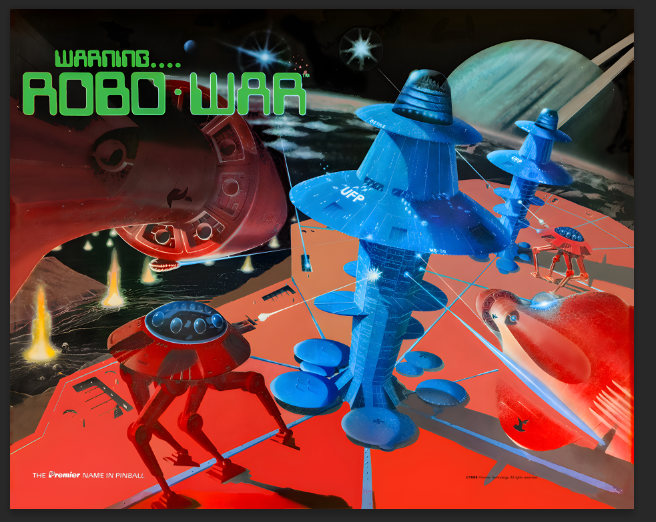Robowar - Translite de flipper