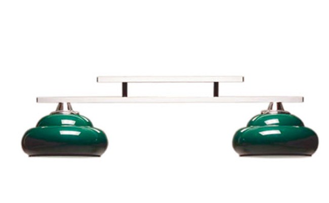 Luminaire pour billard 2 globes vert